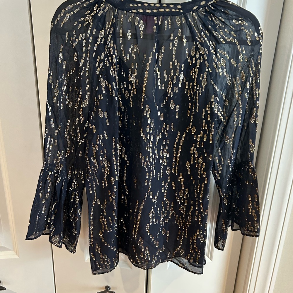 Black and gold silk